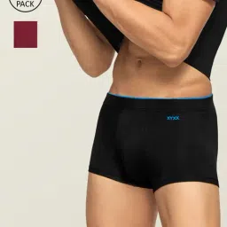 XYXX Black & Maroon Snug Fit Trunks - Pack of 2-picture-42