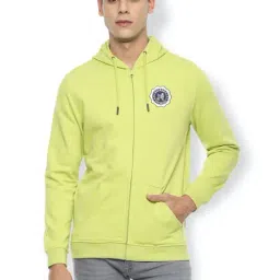 Van Heusen Green Slim Fit Printed Hooded SweatShirt-picture-47