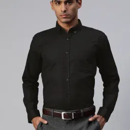 ManQ Black Regular Fit Shirt-image-39