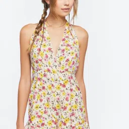 Forever 21 Multicolor Floral Print Playsuit-image-55