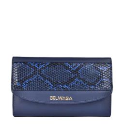 BELWABA Navy Textured Wallet for Women-image-31