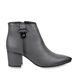 Mochi Women's Grey Casual Booties-image-52
