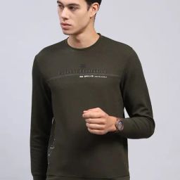 Monte Carlo Olive Regular Printed T-Shirt-image-33
