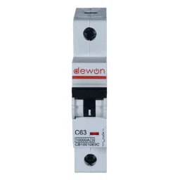 Dewon Electric Miniature Circuit Breaker Single Pole C Curve 63 A Current and 10 kA Breaking Capacity, CB1001063C-image-11