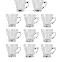 Somil Clear Glass Coffee & Tea Cup / Mug (120 Ml), Enjoy Your Drink in Style, 17.8 X 9.7 X 8 Cm, Pack of 11-image-85