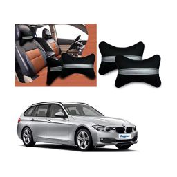 Auto Pearl Black Silver Strip Car Neck Cushion/Neck Pillow Compatible with BMW 320D-image-88