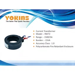 Yokins Current Transformer 1500/5A Range For Ammeter, RW72-1500A.5-15VA-1.0 image 2