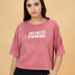 Ajile by Pantaloons Pink Cotton Printed T-Shirt-image-30