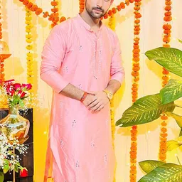 KISAH Men Embellished Thread Work Kurta-93