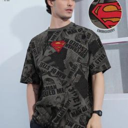 The Souled Store Grey Relaxed Fit Printed T-Shirt-image-76