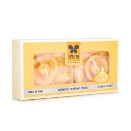 IRIS Yellow Home Fragrances Mango Sorbet Aromatic Floating Candle Pack of 2 (Set of 4) image 3