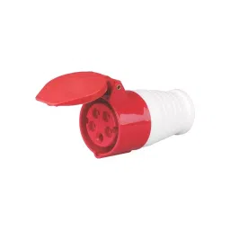 JIGO 5 Pin Industrial Straight Socket 32 A Current and 220-380 V Voltage, JG-225 (Pack of 10)-10