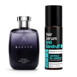 Ustraa Men Set of Anti-Dandruff Hair Serum 200ml + Barood Eau De Parfum 100 ml-38