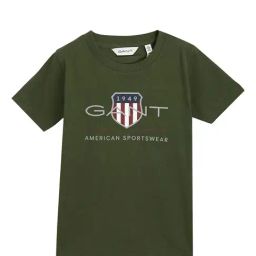 Gant Kids Olive Logo T-Shirt-image-91