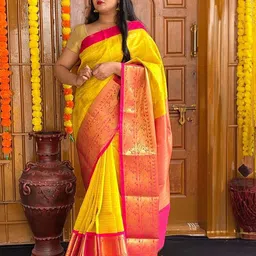 bigben textile Woven Design Zari Silk Blend Banarasi Saree-picture-26