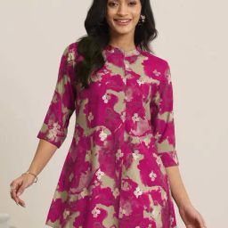 Libas Pink Printed Kurti-image-66