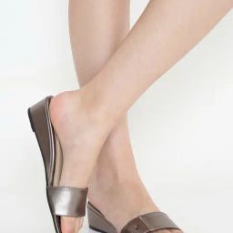 Tao Paris Women's Pewter Slide Wedges-image-28