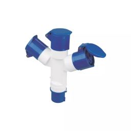 JIGO 3 Pin Industrial Plug 3 Way Splitter 32 A Current and 220-250 V Voltage, JG- 1023 (Pack of 2)-image-29