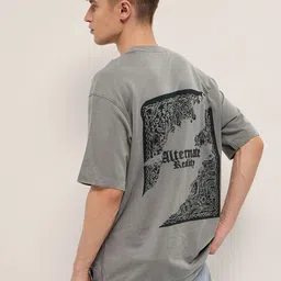 THE BEAR HOUSE Men Printed Drop-Shoulder Sleeves T-shirt-image-33