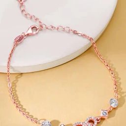 GIVA 925 Sterling Silver Rose Gold Bracelet for Women-picture-2