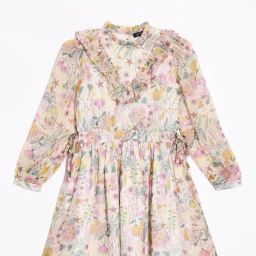 Allen Solly Girls Beige Cotton Printed Dress-image-84