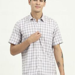 Greenfibre Men Slim Fit Gingham Checks Opaque Checked Casual Shirt-image-47