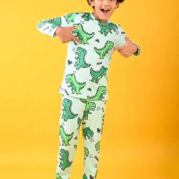 Anthrilo Boys Aqua Printed Full Sleeves Night Suits-image-75