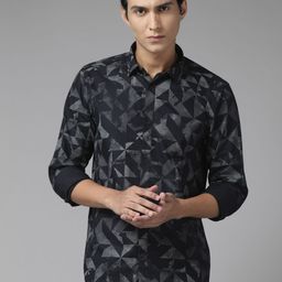 Blackberrys Men Pure Cotton Slim Fit Printed Casual Shirt-image-28