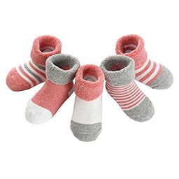 MOMISY Cotton Ankle Length Socks Pack of 5 - Pink-image-96