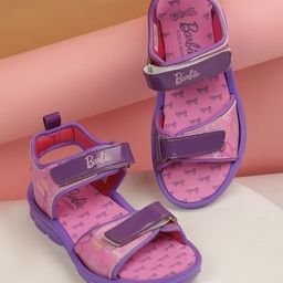 Kidsville Mattel Featuring Barbie Printed  Sandals - Purple-picture-16