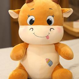 Zyamalox Polyfill Cuddly Soft Cow Plush Toy Brown - Height 55 cm-picture-19