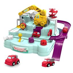 Amitasha Car Parking Race Track Adventure City Garage Ramp Toy for Kids with 2 Racing Cars-19