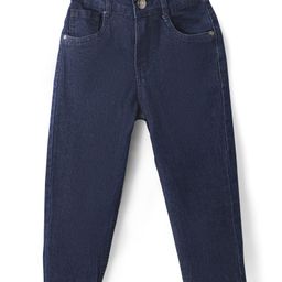 Kookie Kids Denim Woven Full Length Solid Color Jeans -Navy Blue-picture-25