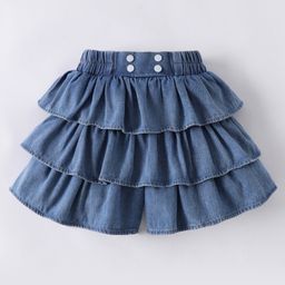 Mark & Mia Cotton Layered Skirt - Blue-image-19
