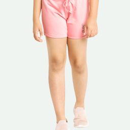 Ariel Cotton Knit Drama Queen Text Printed Shorts - Pink-picture-24