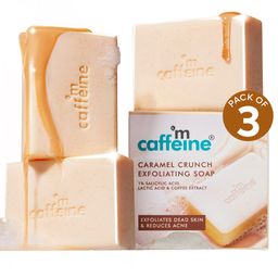 mCaffeine Caramel Crunch Exfoliating Soap [Pack of 3] - 300 g-picture-1