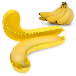 COZY VIBES SET OF 3 Plastic Banana Food Storage Container | Banana Case Cover- PACK OF 1- COLOR MAY VARY-picture-23