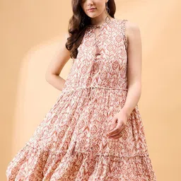 all about you Floral Print Crepe Fit & Flare Dress-image-65