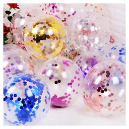 Bubble Trouble Transparent Balloons Bouquet Combo with Re Filled Confetti & Ribbons Pack of 20 - Multicolor image 2