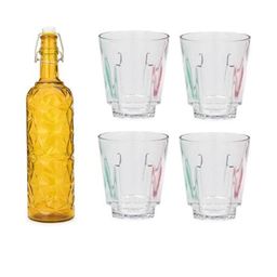 SOMIL Yellow Glass Airtight Can Bottle-image-93