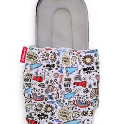 VParents Jumbo Print Reusable And Adjustable Cloth Diaper With  5 Layers Washable  Ultra Absorbent Insert - Multicolor image 3