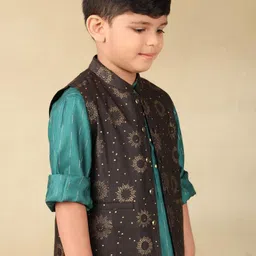 Fabindia Hand Block Printed Nehru Jacket image 3