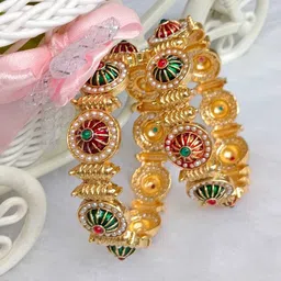 DENICRAAS Set of 2 Multicoloured Alloy Bangle-picture-22