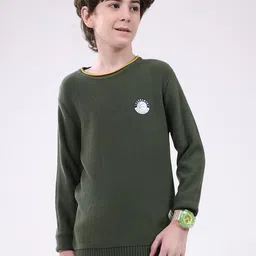 Monte Carlo Boy's Solid Round Neck Full Sleeve Pullover-picture-32