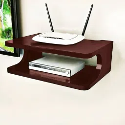 Set top Box Stand | WiFi Router Holder | Wall Shelf for Wall MDF (Medium Density Fiber) Wall Shelf-image-43