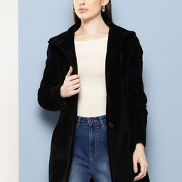 Chemistry Single-Breasted Velvet-Finish Overcoat-picture-38