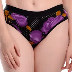 AROUSY Black & Purple Cotton Printed Hipster Panty-picture-11