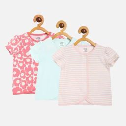 MINIKLUB Multi New Born And Baby Girls Half Sleeve Front Open Vest-image-85