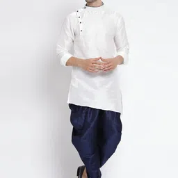 TS LIFESTYLE Men Regular Dupion Silk Kurta with Dhoti Pants-image-25