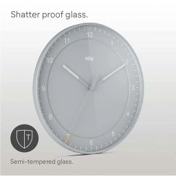 Braun Grey Digital Wall Clock With Indoor Temperature, Date & Day image 3